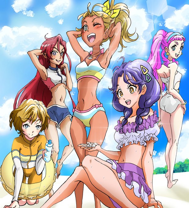 プリキュア水着解禁のtwitterイラスト検索結果