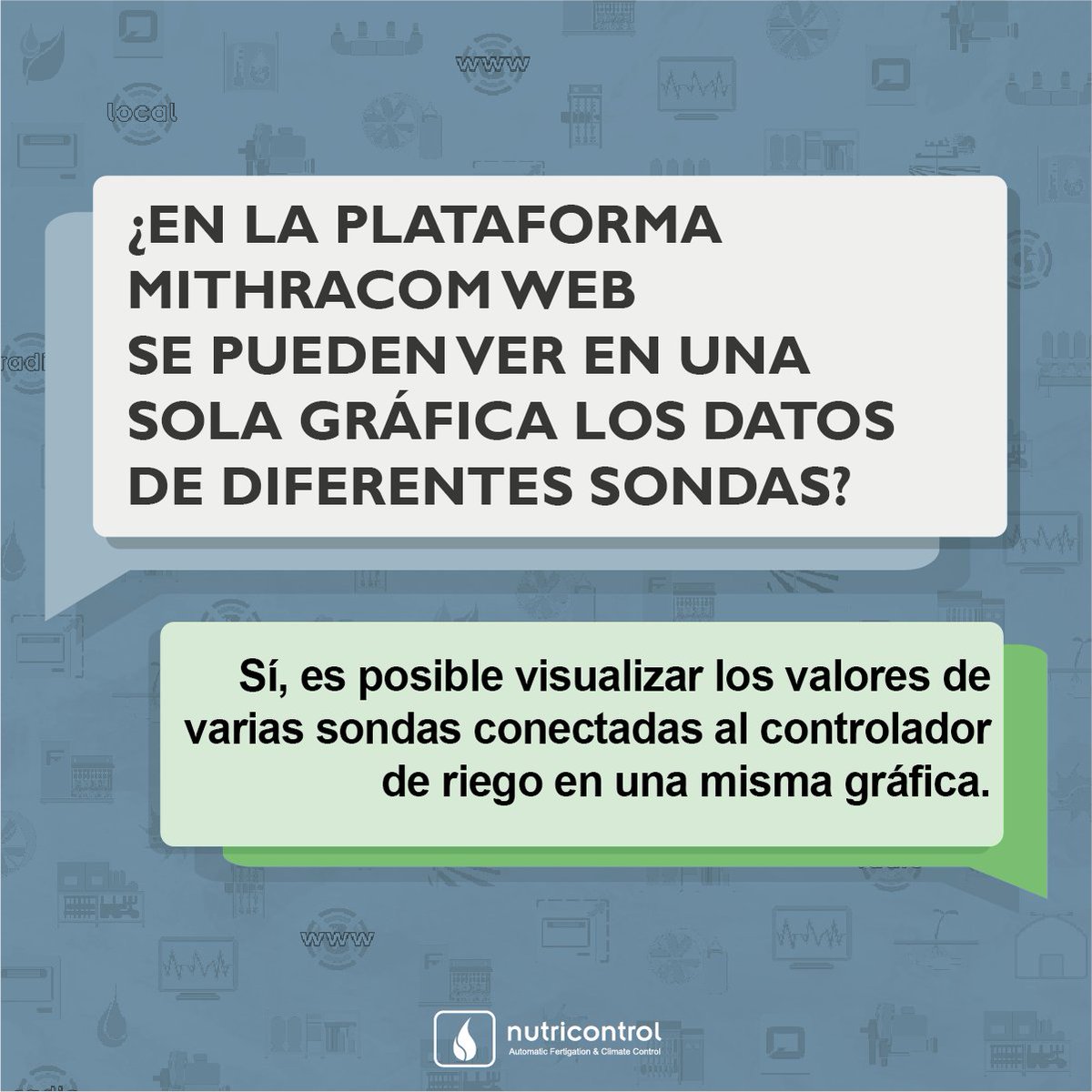 Nutricontrol_es's tweet photo. Hoy en #NTC_FAQs 👇
🤔¿En la plataforma MithraCom Web puedo ver en una sola gráfica los datos de diferentes sondas?
SÍ, es posible visualizar los valores de varias sondas conectadas al controlador de riego en una misma gráfica. 📈
#NTC_FAQs #mithracomweb #riego #controlriego https://t.co/S8Jm9aiZvF