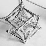 SciArtInitiativ's tweet image. Work by @mathzorro Christopher Hanusa, mathematical artist.. Designing generative jewelry using Mathematica and 3D printed by Shapeways. 🤩🤩