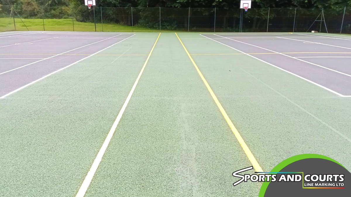sportsandcourt's tweet photo. Before and After of a court in Leicestershire.
What a difference the colour change makes! 🤩
#linemarking #colourcoating #sportsmaintenance https://t.co/0InU0v4In2