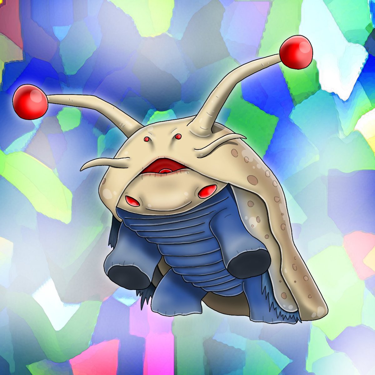 くらげ座 ウルトラマン ウルトラマンタロウ ウルトラ怪獣 お題箱より なめくじ怪獣ジレンマ描きました 初めてのお題箱 イラストです ヌメヌメ感マシマシでなめくじっぽくしました