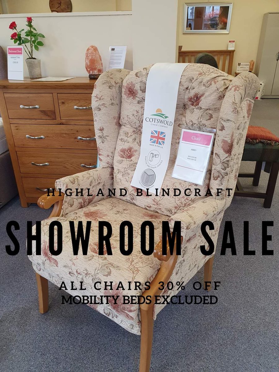 Happy Monday! 😁🎉

Are looking for a comfortable chair? We're having a huge sale!😃✨

All chairs currently in our showroom are an incredible 30% off! (Mobility Chairs excluded)

Come to our showroom to check them out
We're open Monday to Friday, 9am-5pm

#shoplocalinverness