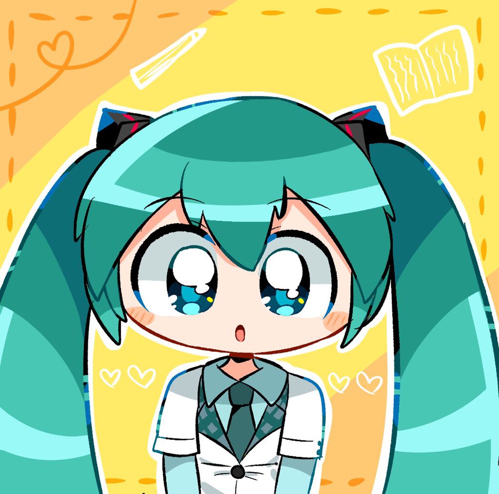 普通の初音さんの絵もわりと描いたりしている（過去絵）