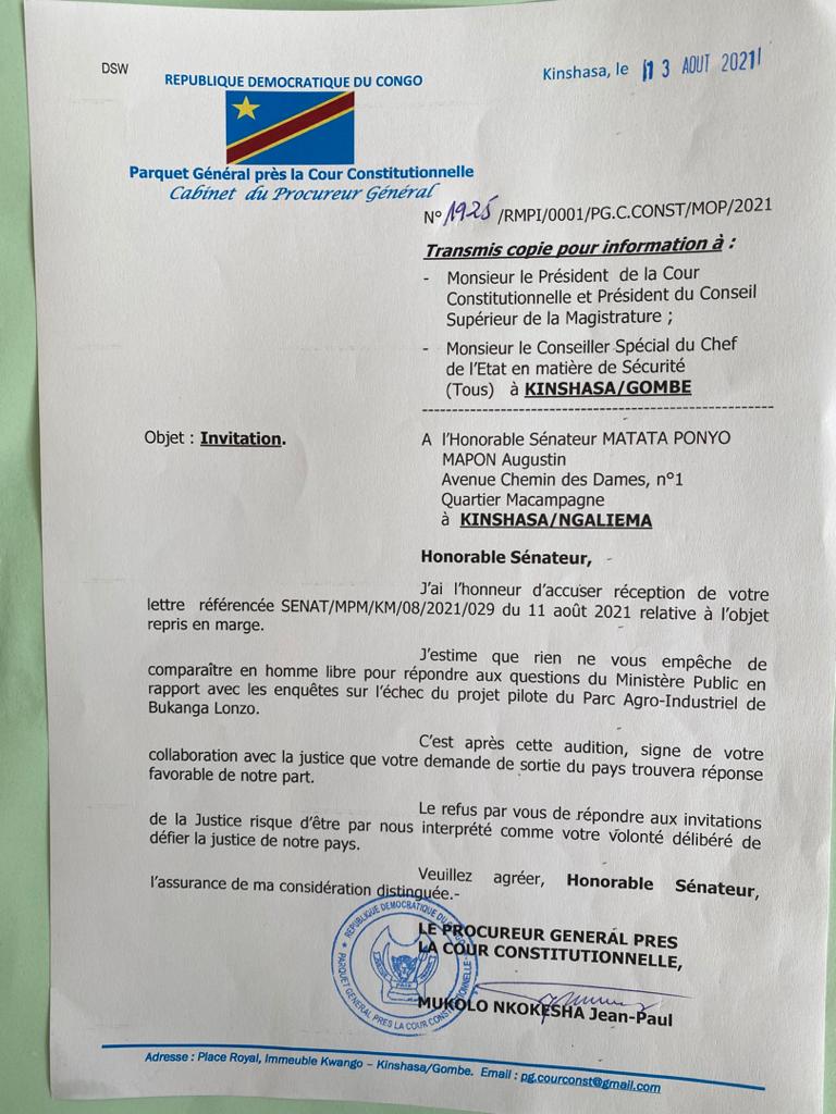 IrMpia's tweet photo. MATATA NPONYO EST INVITÉ À VENIR RÉPONDRE À CERTAINES QUESTION L'ATTENDANT DE LA PART DU MINISTÈRE PUBLIC PAR RAPPORT AU DOSSIER BUKANGA-LONZO https://t.co/1dJ3VzvjBz