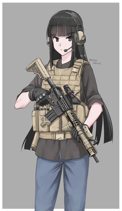 「assault rifle m4 carbine」 illustration images(Oldest)