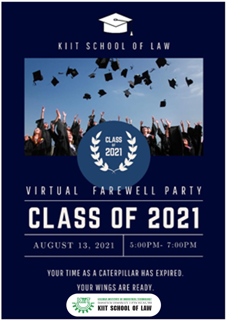 KiitLaw's tweet photo. #KIITLaw recently organised the official farewell ceremony for the 2016-2021 batch and LLM batch on 13th of August at 5:00 pm. 

The farewell evening featured several cultural events and a 10 minutes video which was prepared by the Korale Music Society. https://t.co/Ta1JhOfvnF