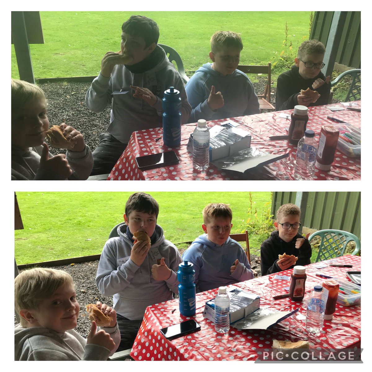 Another group of new S1 from <a href="/KingcasePS/">Kingcase Primary School and EYC</a> getting ready for <a href="/pwkacademy/">Prestwick Academy</a> enjoying their bacon rolls after helping out in the allotment @KSBScotland <a href="/ScotGovNetZero/">Net Zero Scotland</a> <a href="/ScotGovClimate/">Scot Gov Climate</a>  #outdooreducation