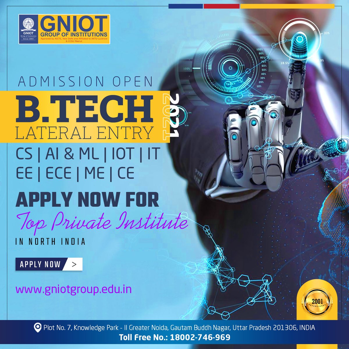 GNIOTCollege's tweet photo. Apply Now - https://t.co/0PPmfhSzeE Lateral Entry. GNIOT Group of Institutions Recently Awarded As Top Private Institute in North India. Apply Now! #GNIOT #GNIOTCampus #GreaterNoida #EngineeringCampus #AdmissionOpen #BTechAdmission #BTechCollege #AdmissionOpenforBTech https://t.co/UoR2j8Q8oY
