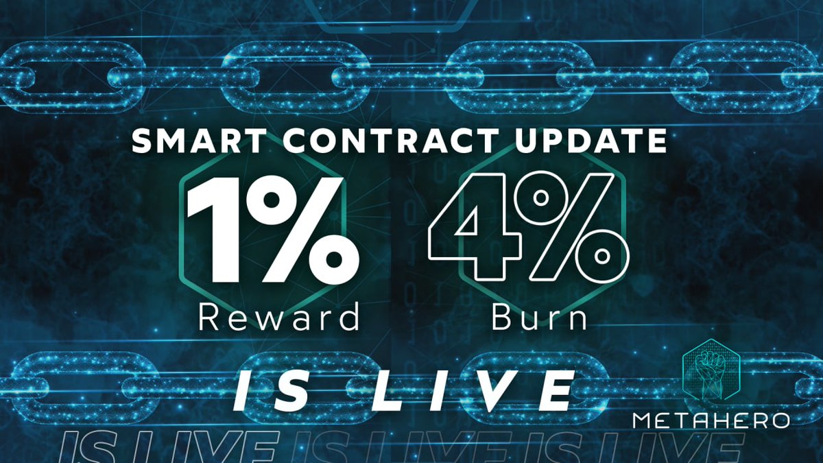 Metahero_io's tweet photo. 📢 Positive change is afoot regarding the Metahero smart contract.

🚀 Today we have successfully deployed a smart contract change which takes us one step closer towards Tier 1 listings and going cross-chain.

👉https://t.co/Oep1B5Uo41

#BeYourOwnHero https://t.co/l7PfH77uAH