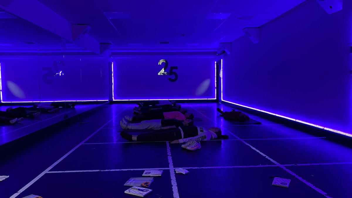 Just finished with some guided meditation before lunch #ArtsProject #MentalHealth #YoungPeople #Meditation #Mindfulness