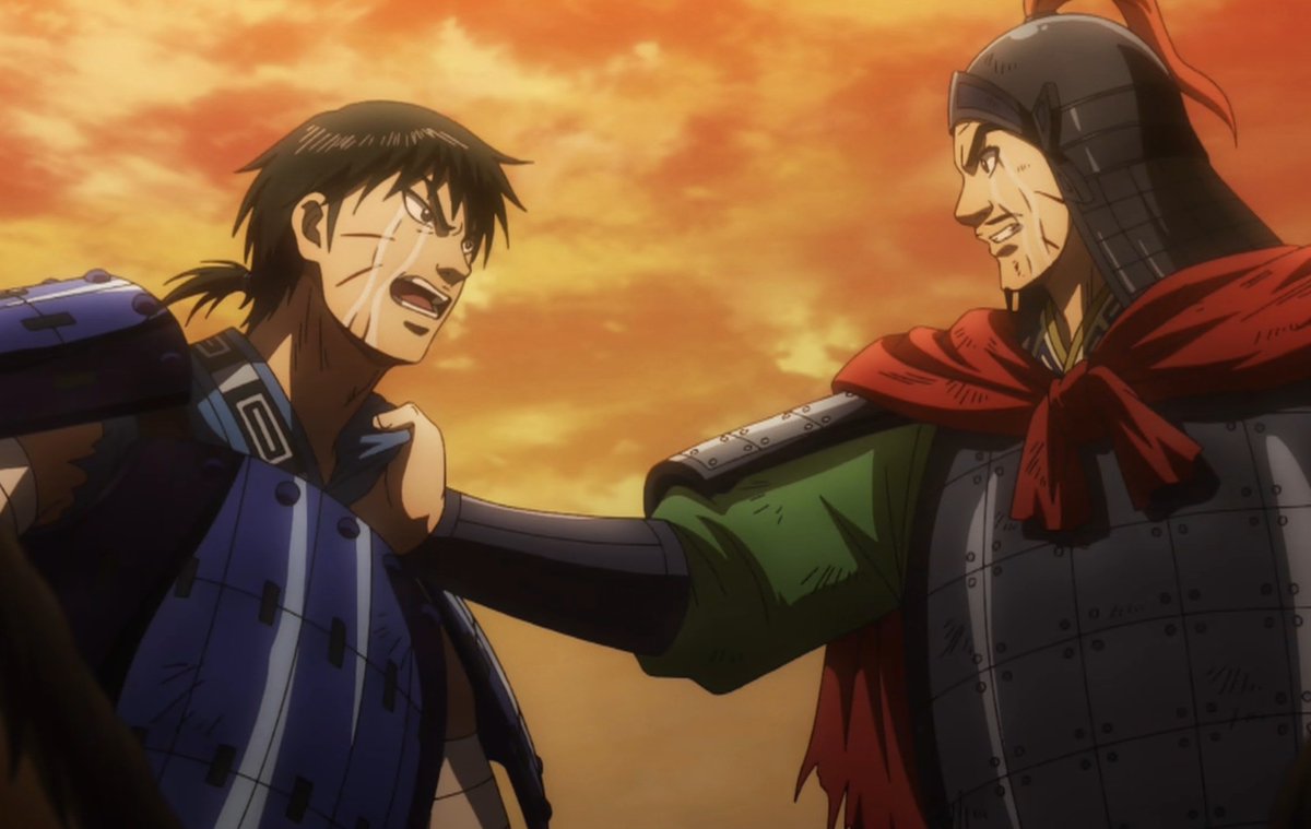 アニメマンガ名探偵すやまたくじ キングダム3期 17話 童 信 火を絶やすでないぞォ 麃公将軍から信へ 盾と想いを受け取って咸陽を目指す 熱すぎる漢の散り際やで キングダム