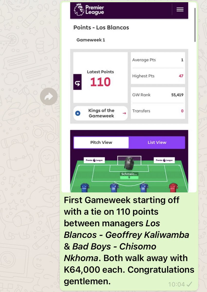 FPLZAMPIRA's tweet photo. Zampira Gameweek one winners 🔥 https://t.co/nc5eQIy8Tt