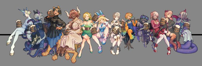 12キャラ分のイラストを提出した
ジョッキの大きさと対比で大まかな体格差が出るようしました
#ナイトフラワーズ 