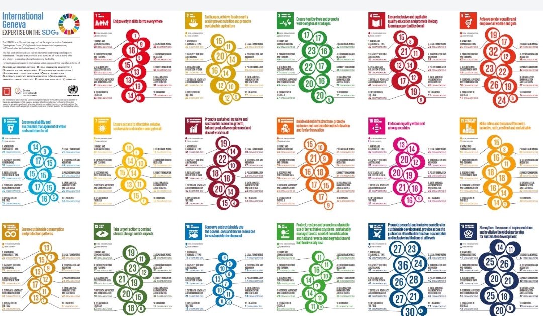 GenevaImpact's tweet photo. 75 Geneva-based organizations told us what they are doing for the #GlobalGoals.
Results are visualized in this #SDGMapping ⬇️ https://t.co/IqkWOHOnQO