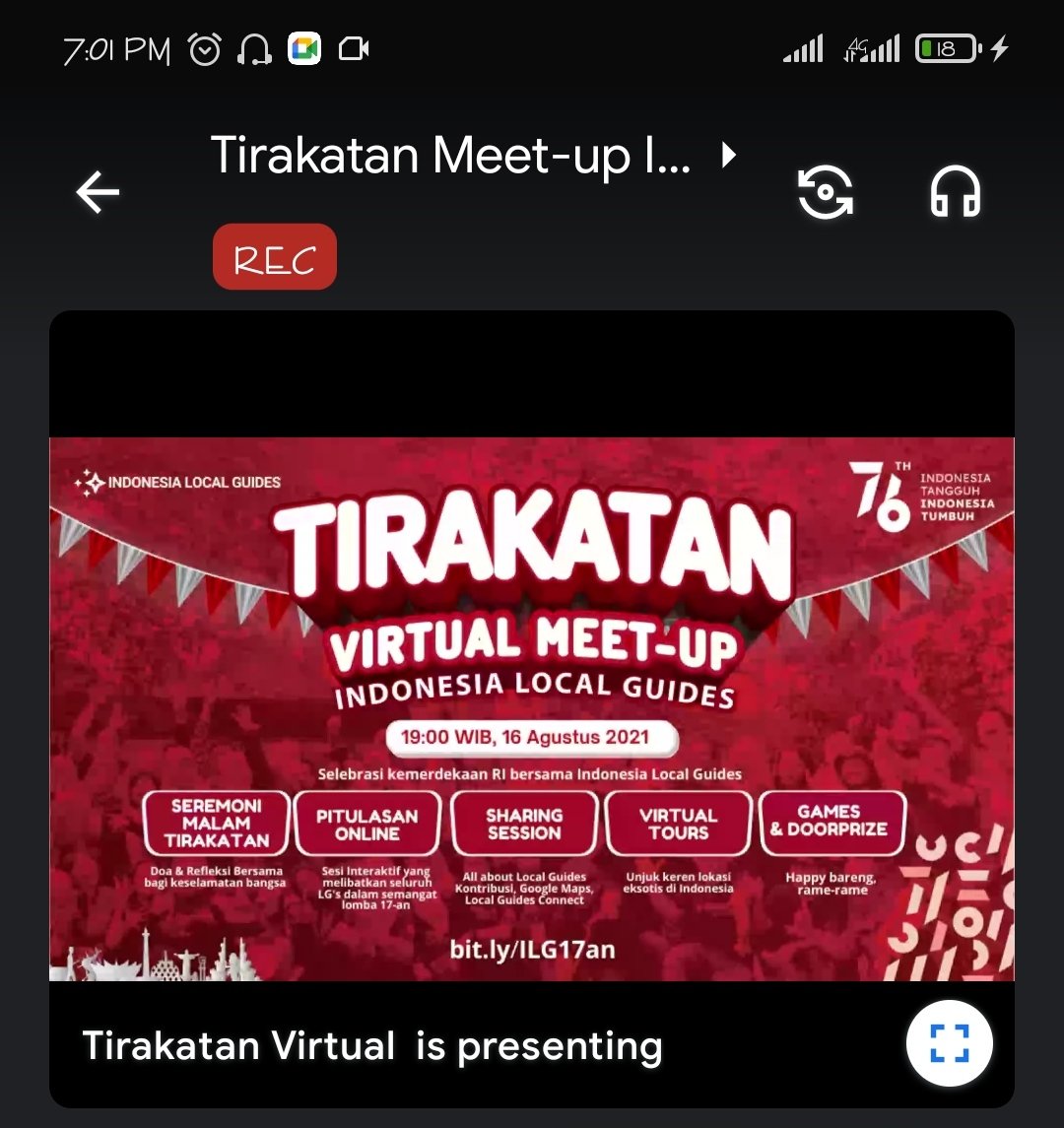 KBMLocalGuides's tweet image. Saat ini sedang diadakan Tirakatan Virtual Meet Up ,Indonesia Local Guides. Pasti bakalan seru banget 
#LocalGuides
#IndonesiaLocalGuides
@localguides