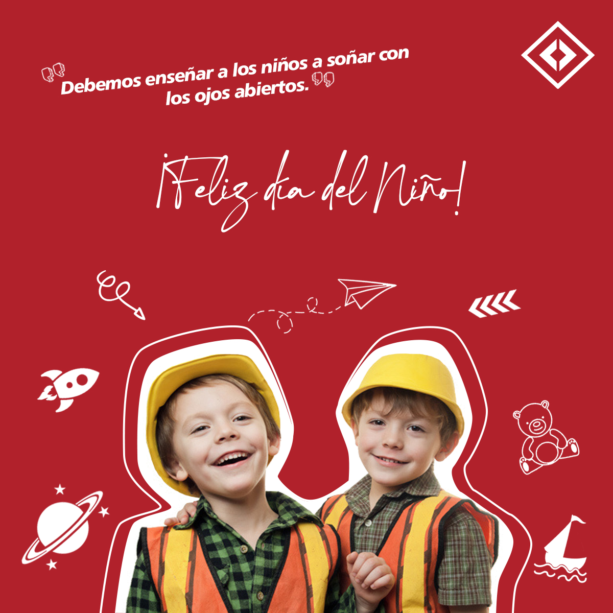 construtexsa's tweet photo. Cuando ríe un niño, el sol aparece y todo el mundo florece, se enciende la imaginación y simplemente nos recuerdan lo hermoso que es vivir. 👧🏻👦🏼🌈❤️
¡Feliz día del niño! 
 #Construtex #DiadelNiñoPy #16deAgosto https://t.co/JmFM7MzVkZ