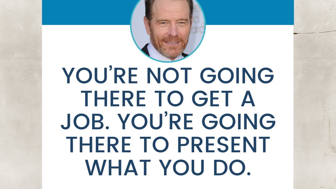 IDPMagency's tweet photo. Bryan Cranston sharing his view on auditioning.

What is acting for you? Job or calling? https://t.co/LbRCVQ68Uh