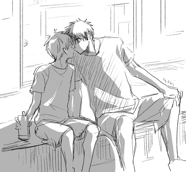 t_chocola's tweet photo. 最近描けてないから再放送　夏っぽい火黒 https://t.co/HME8yeq0uz