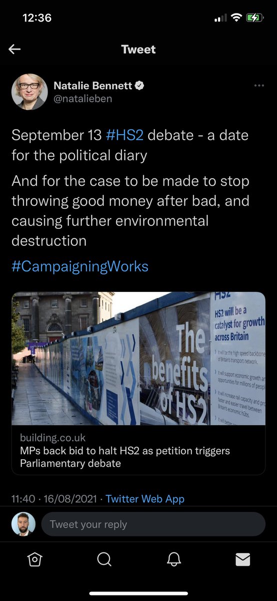 SimonZev's tweet photo. I’ve been really ill the last week so I’ve been a bit out of the loop of late. However, there’s been some fuss about an #HS2 debate in the next month which has made some folks chatter. So, having caught up with a lot reading &amp; slowly getting my energy back, here’s a wee thread: https://t.co/iTdDdQv0Pg