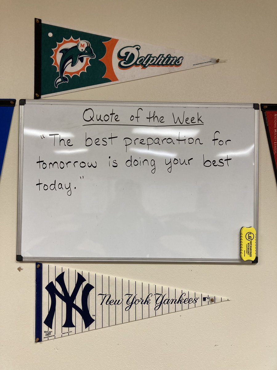 JsantosProsper's tweet photo. Welcome to room 705, aka #SpideyRoom . 

Week 2 #QOTW : “The best preparation for tomorrow is doing your best today.”

@ProsperRogersMS https://t.co/M0qmvjApJ4