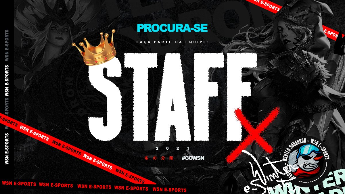 wsnesports's tweet photo. PROCURA-SE STAFF ☃️
Faça parte da nossa equipe!

🔗: https://t.co/5kN56tChJY
✉️: hi@wsn.gg ou por DM. https://t.co/peHfeOQAOl