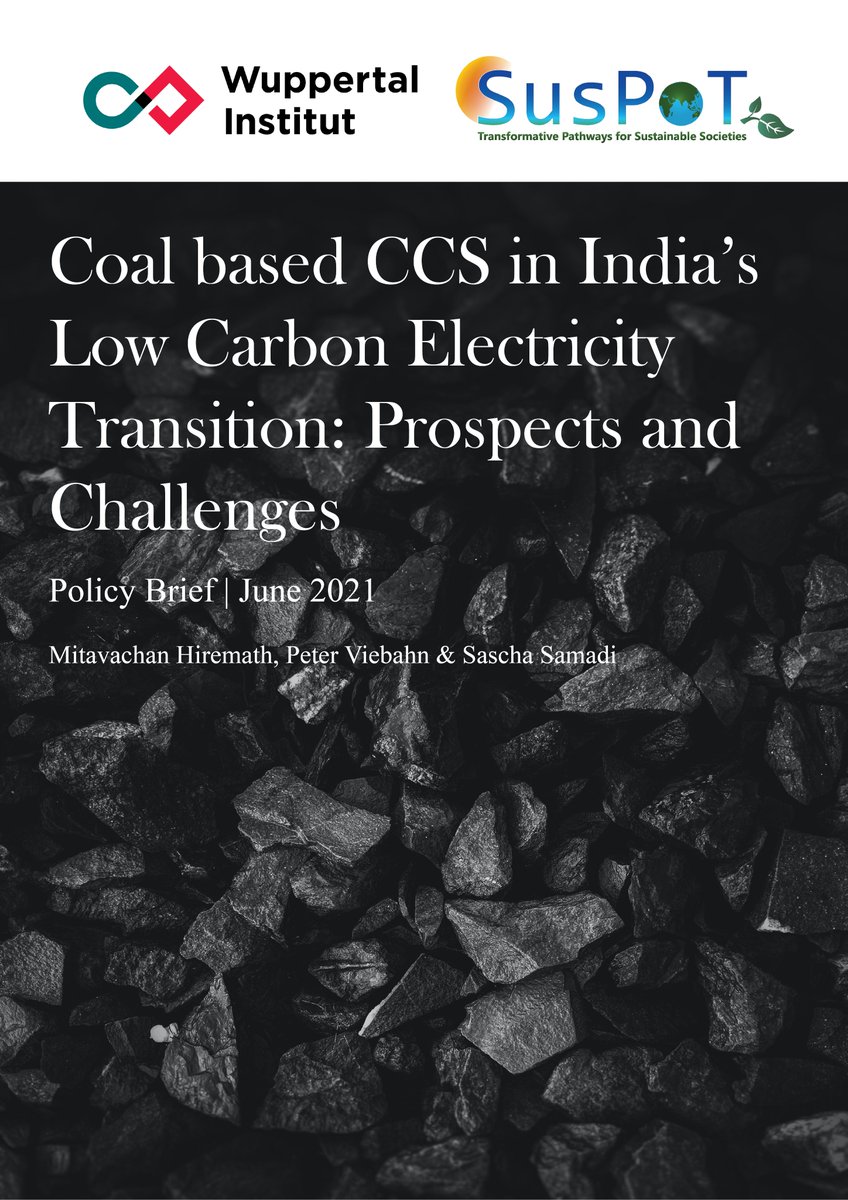 In collaboration with <a href="/Wupperinst/">Wuppertal Institut</a>, we are happy to launch a Policy Brief on "#Coal based #CCS in India’s Low Carbon #ElectricityTransition: Prospects and Challenges".
The policy brief and the article can be accessed via suspot.org/carbon-capture…