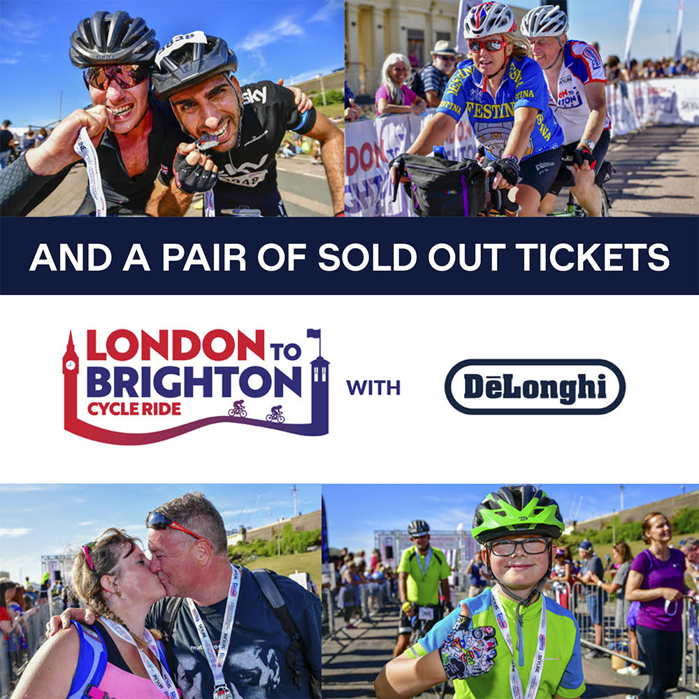 skylineevnts's tweet photo. @DeLonghiUK, sponsor's of this year's London to Brighton Cycle are running an amazing competition, where you could be in with the chance of winning a FREE DeLonghi bean to cup, fully automatic coffee machine &amp; 2 free places in the event. Details : https://t.co/h3zEEYYvJ0 https://t.co/VrvIPFp27K