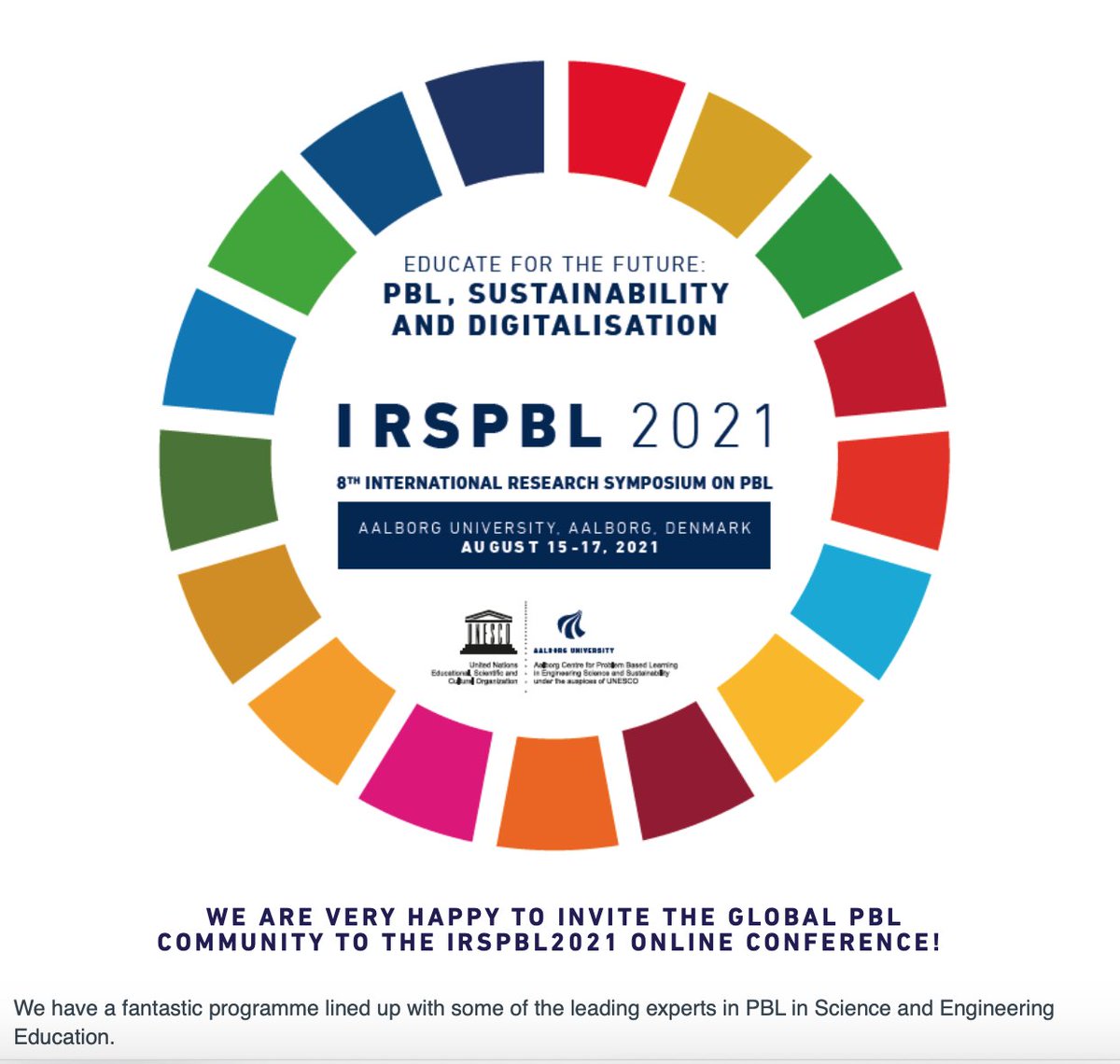 DaniellaTilbury's tweet photo. Join us this afternoon..... @Aalborg University International Conference hosted by the UNESCO Centre on ProblemBased Solving and @Engineering Education...on now... #today4tomorrow #ESD2030 #Gibraltar. https://t.co/lwNyX0rAWD