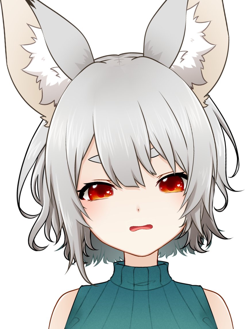前歯にネギが挟まったときの顔です ごーやのイラスト