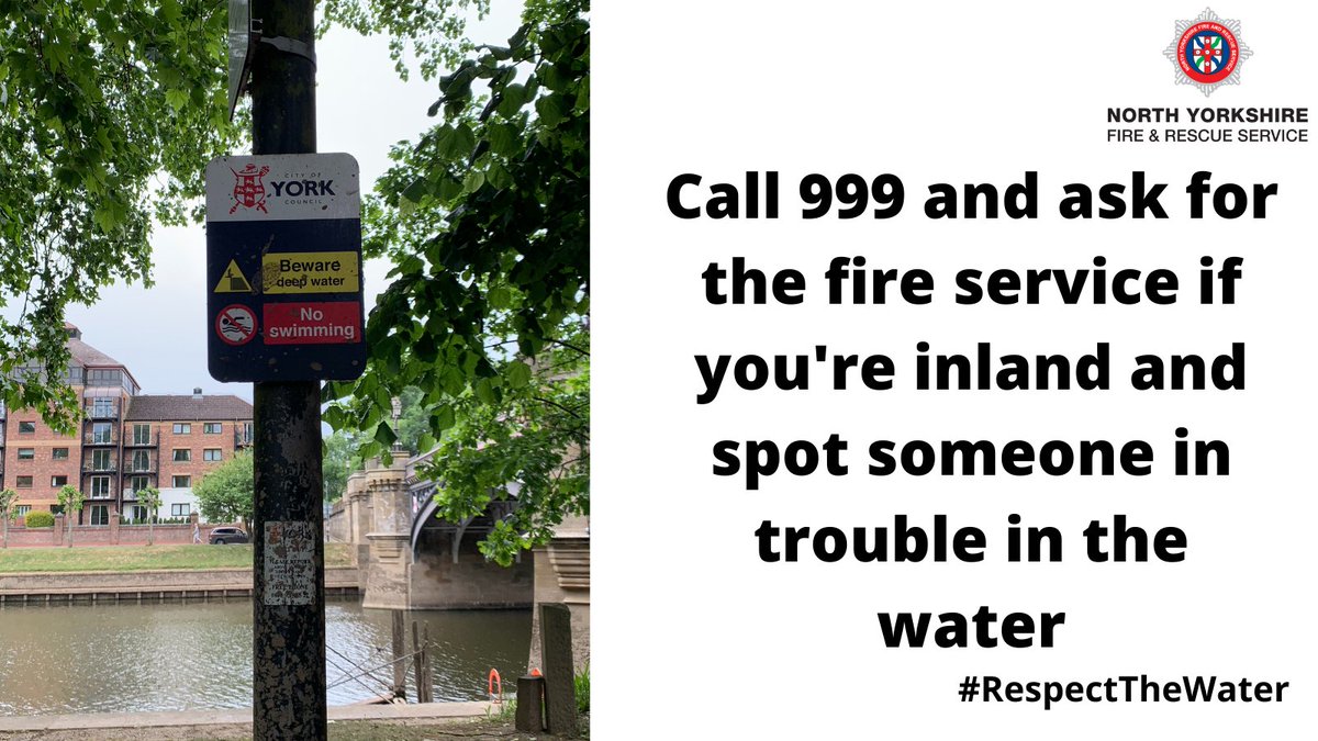 If you see someone in trouble in the water do you know who to call for help? Call 999 and ask for Fire Service inland, and <a href="/HMCoastguard/">HM Coastguard</a> if you are at the coast #BeWaterAware #RespectTheWater