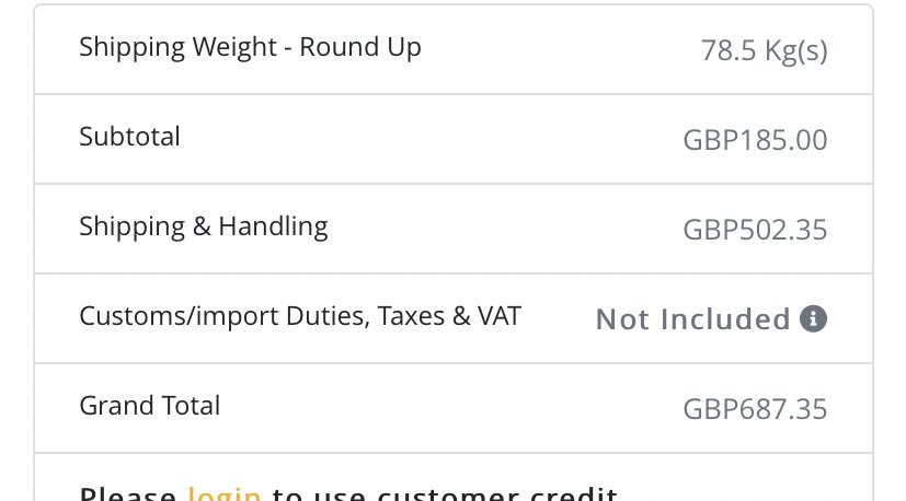 JustmeChael's tweet image. Told my son to pick a new gaming desk for his room as he built his own PC so needs a bigger one - look at the shipping cost !!!!!  #ForgetIt