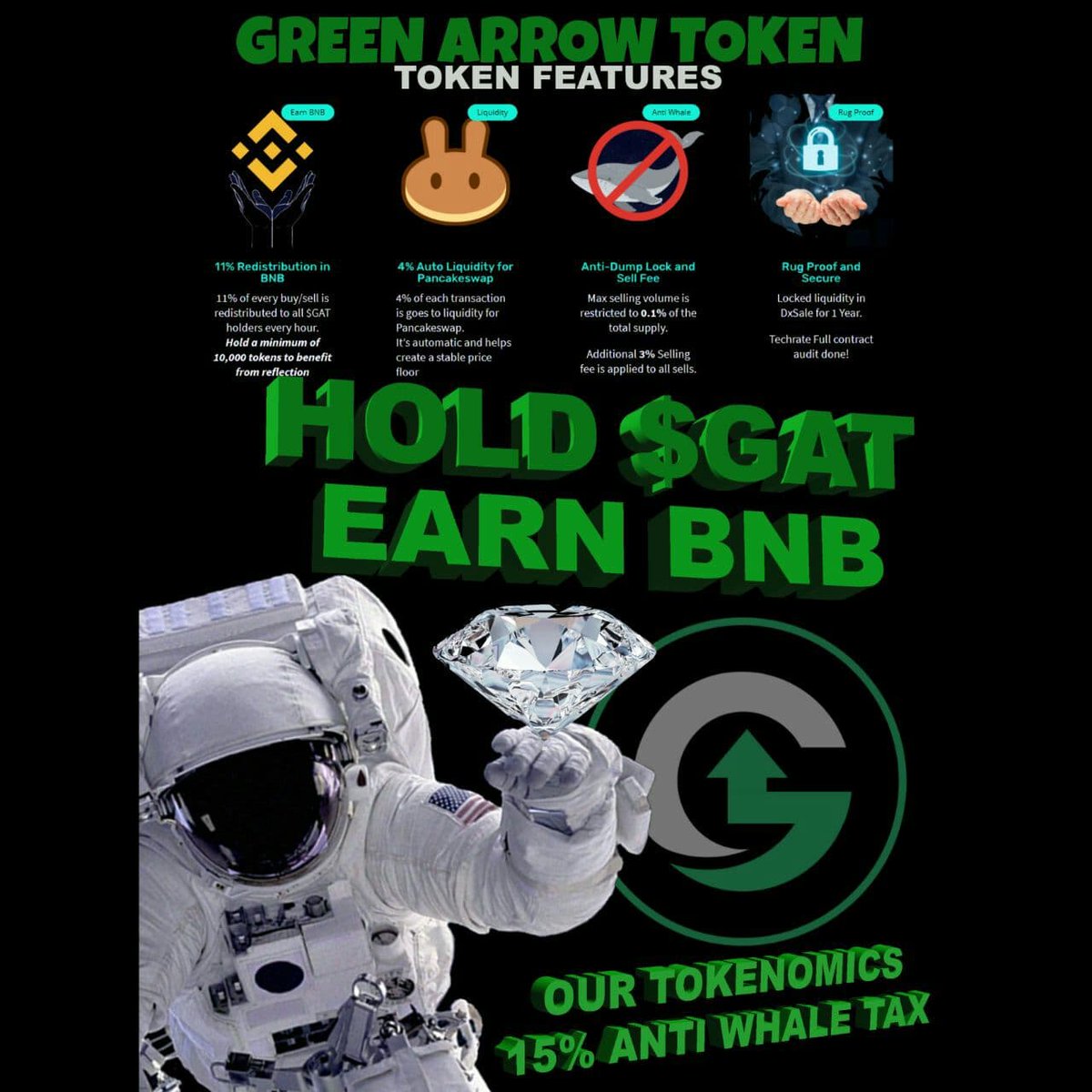 BnbLevelup's tweet photo. @Wizardara @arrow_token Next 1000x GEM $GAT #GreenArrowToken #BSCGems  #BNB #BNBrewards #Binance 
"We are all about Utility and automatic BNB Passive Income"
0xc7a8c40afbee37761740ea78c122f1dd31b2ea5b
TWTR: @arrow_token
Web: https://t.co/VQCJAZpEcK
YT: https://t.co/QuZHPFdUoe
TG: https://t.co/DWYuyWWYzA https://t.co/A1EariP1U4
