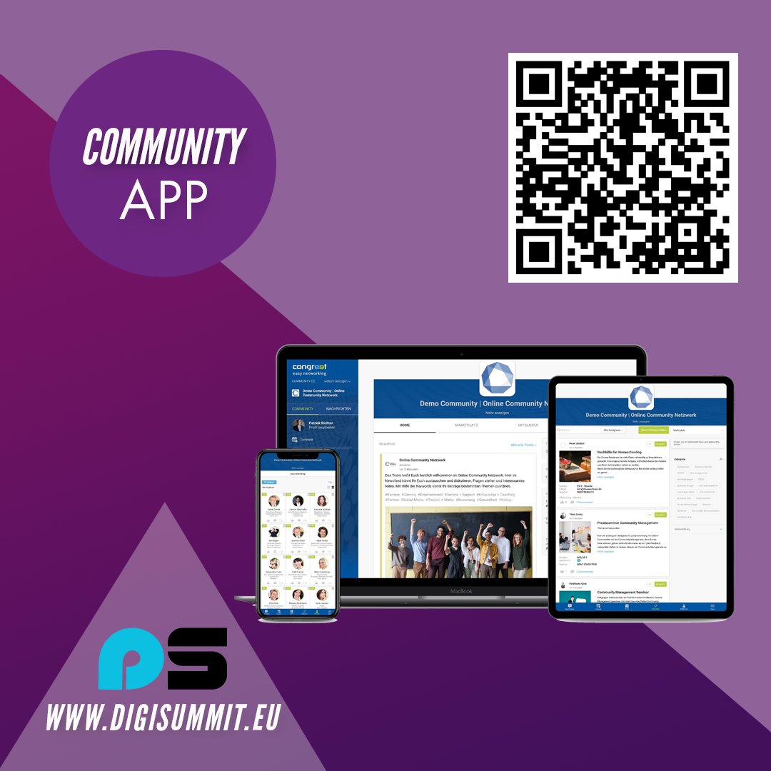 Die #congreet Community App vernetzt Teilnehmer unserer Konferenz <a href="/Digisummit/">James Richardson</a> im Vorfeld der Veranstaltung, lässt Matchmakings entstehen &amp; fördert die Interaktivität von Keynotes &amp; Workshops. 

Registriert Euch direkt über die #digisummit Website digisummit.eu.
