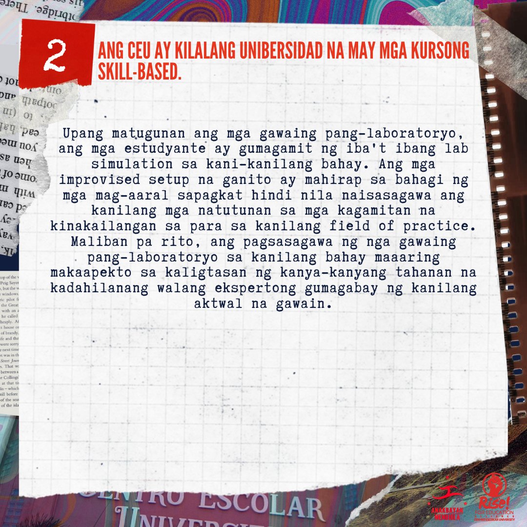 ABMendio's tweet photo. Sa halos dalawang taong pag-iral ng pandemya, napatunayan ang palpak at hindi epektibong distance learning na kasalukuyang moda ng pag-aaral upang umangkop sa restriksyon ng community quarantined at pagsasara ng mga paaralan at pamantasan.
#CEUFirstDayFight
#LigtasNaBalikEskwela https://t.co/77HaYk7Yt1
