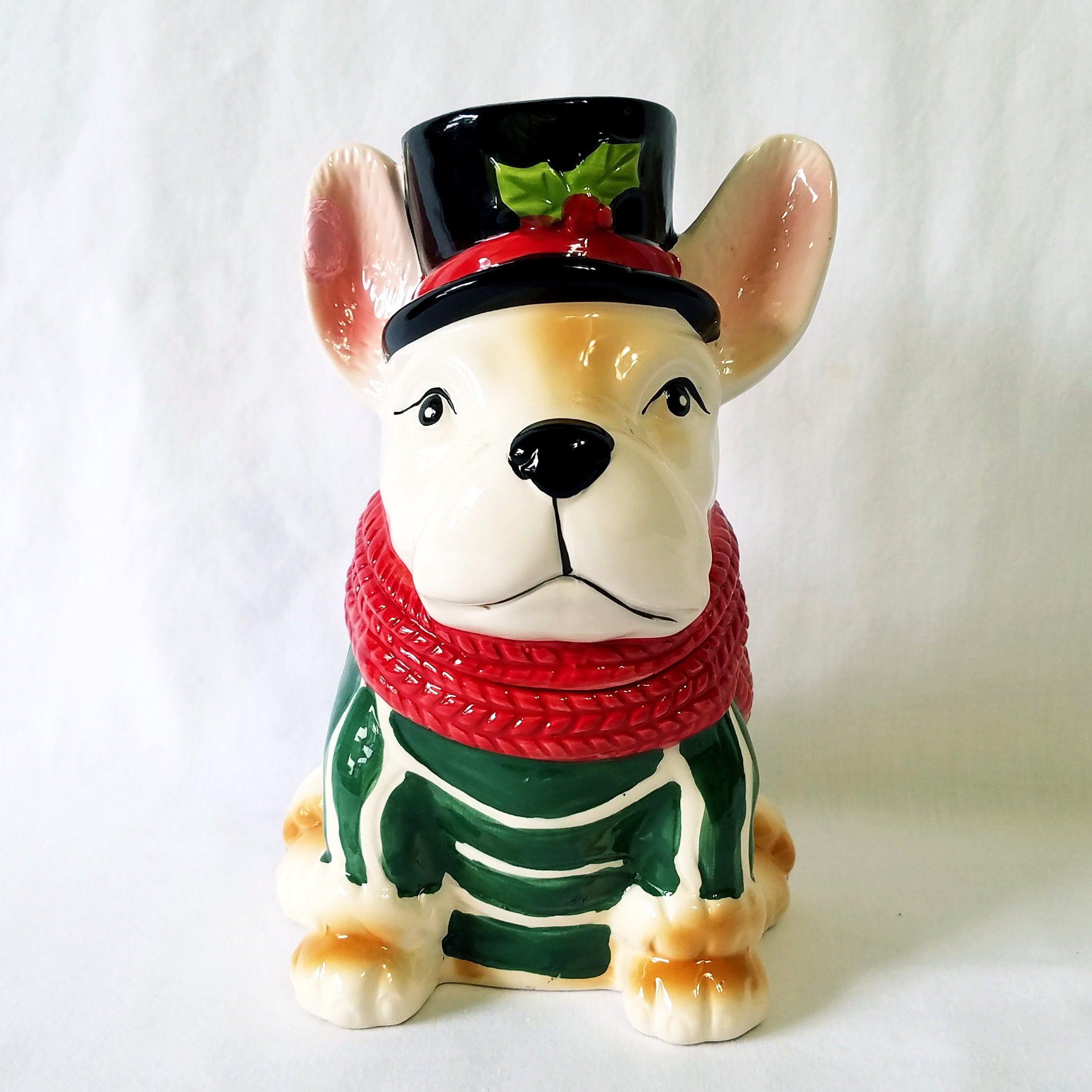 Christmas dog sales cookie jar