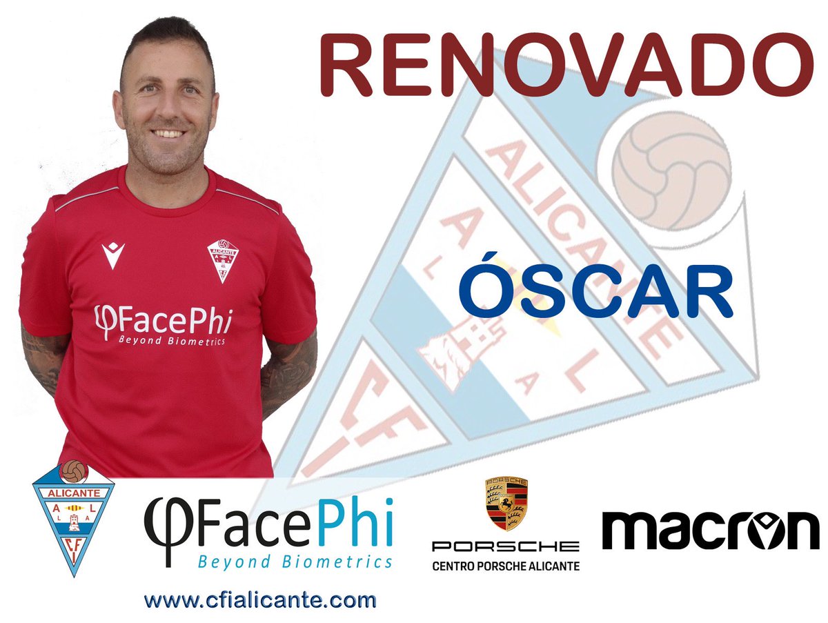 ✌️ÓSCAR sigue con nosotros 💪
📝 <a href="/ooscarrico/">Óscar Rico</a> continúa en el <a href="/cfialicante/">CFI Alicante</a> una temporada más ⚽️
#vamosalicante