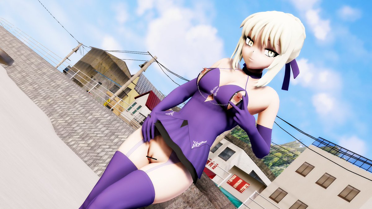 Jean Fate Mmdモデル アルトリア ペンドラゴン オルタ 作成中 今日は色々作った衣裳やモーフを紹介します 部分的に 脱がしたり 体型を変化させたりできるので配布の際は色々と遊んでみて下さい