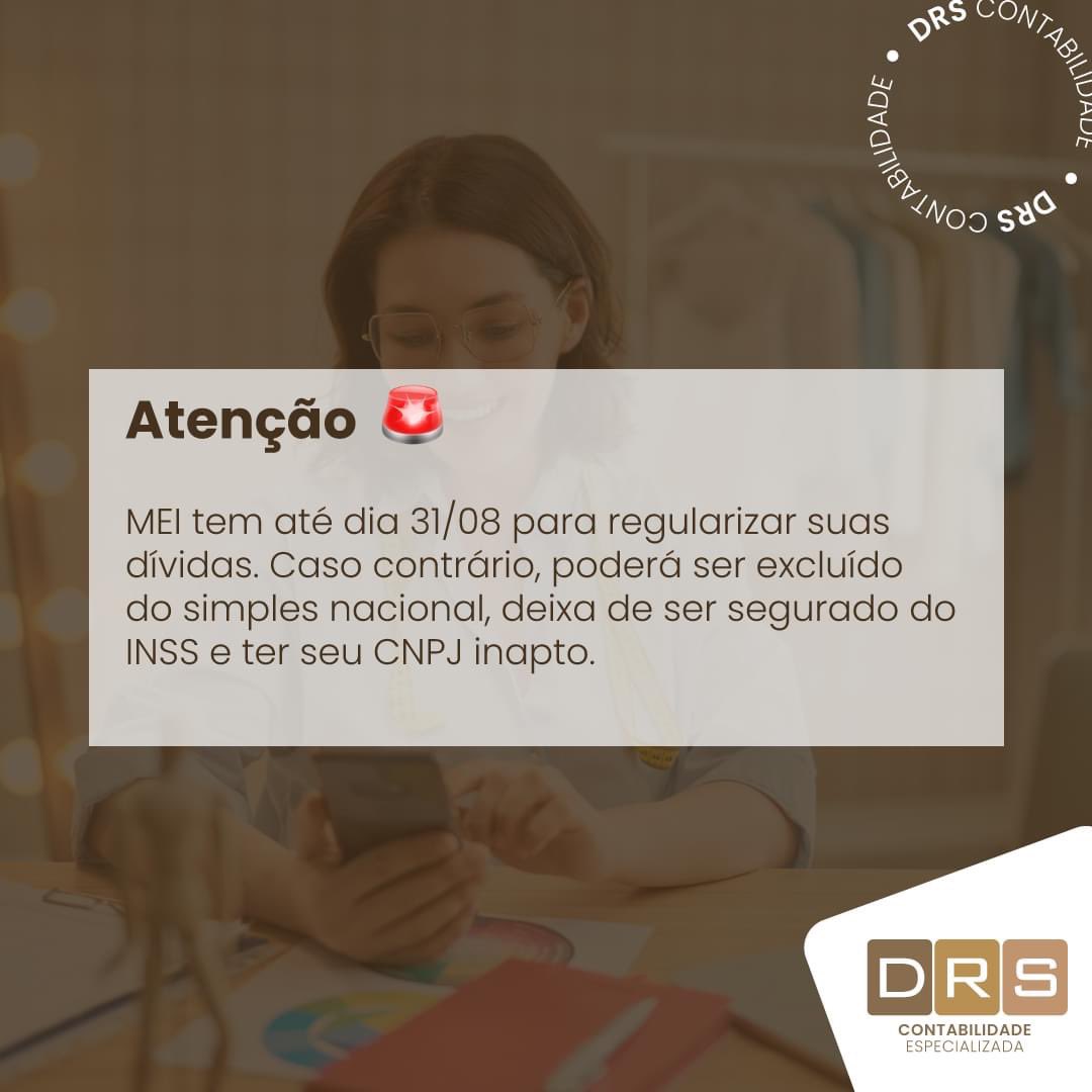 contabildrs's tweet image. Os microempreendedores individuais que estão devendo impostos precisam regularizar suas dívidas até o final deste mês se não quiserem ter nenhum problema com o CNPJ.⁣

#contabilidade #mei #contabilidademédica #contabilidadepatosdeminas
