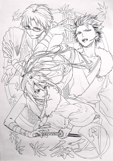 ランダム祭政で-斬-聴いたらテンションぶち上がってウオオオてなって描いた の絵 