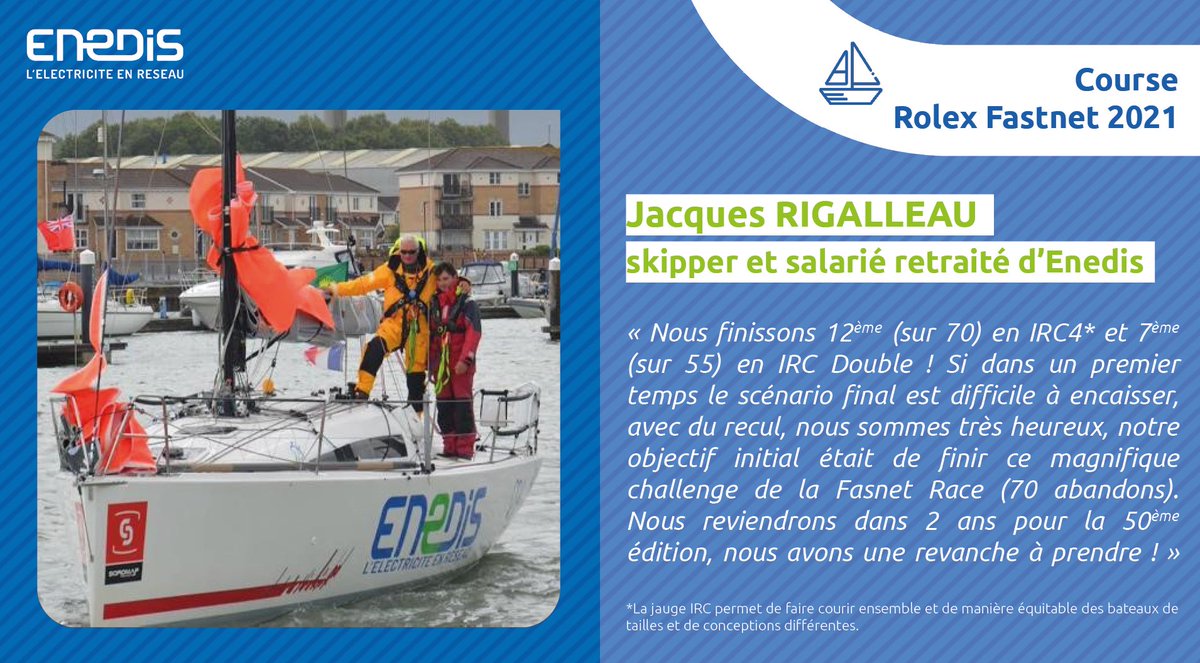 enedis_pdl's tweet image. Ça y est, il l'a fait 👏🏻! Notre skipper Jacques Rigalleau est arrivé à bord du bateau @enedis vendredi à #Cherbourg après 5⃣ jours de course en mer pour la @RolexFastnet_Ch ! Une course exigeante, des conditions difficiles, des choix compliqués mais de la motivation en béton 💪🏻 !