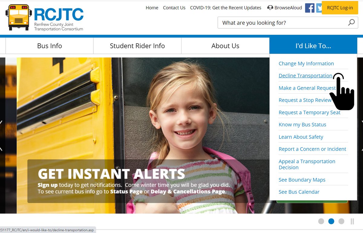 Help us keep accurate bus lists - if you are not going to use the bus this year let us know! If your situation changes &amp; you need the bus again, we will do our best to get you back on asap - just send us an email! Fill out the Decline Transportation Form: onthebus.ca/en/i-would-lik…