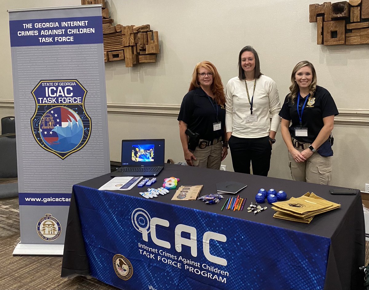 GAICACTF's tweet photo. Stop by and see us at the Georgia Internet Crimes Against Children (ICAC) Task Force booth at the Georgia Peace Officers Association of Georgia Training Conference in Savannah! #GAICACTF #nerdcops #predatorsofpredators https://t.co/NcMWBNDPBL