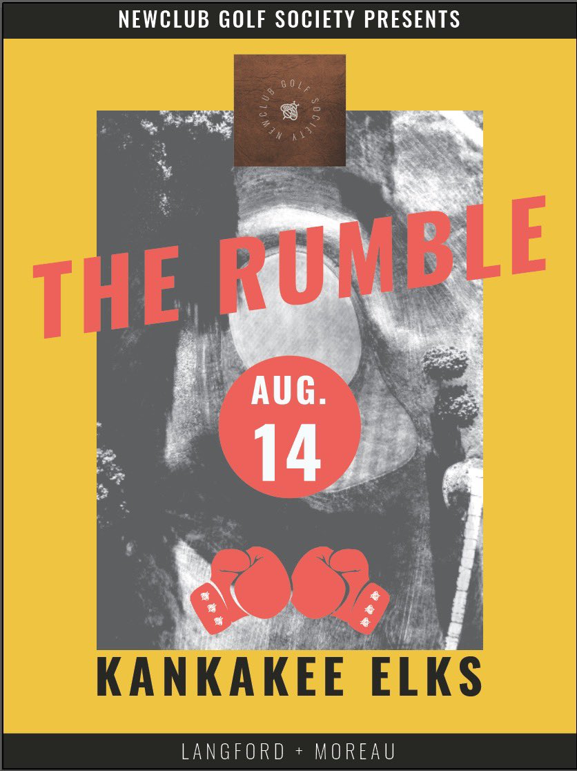 newclubgolf's tweet photo. #TheRumble at @kankakeeElks was 🔥 🥊 thanks to all the members who tees it up. Up next on the society rota is @TheFieldsGolf with #newclubATL on Sept 25th for #thehootch and then back to Chicago for the matchplay club championship at The Dunes Club. #playandpollinate https://t.co/1NSjY8xsrM