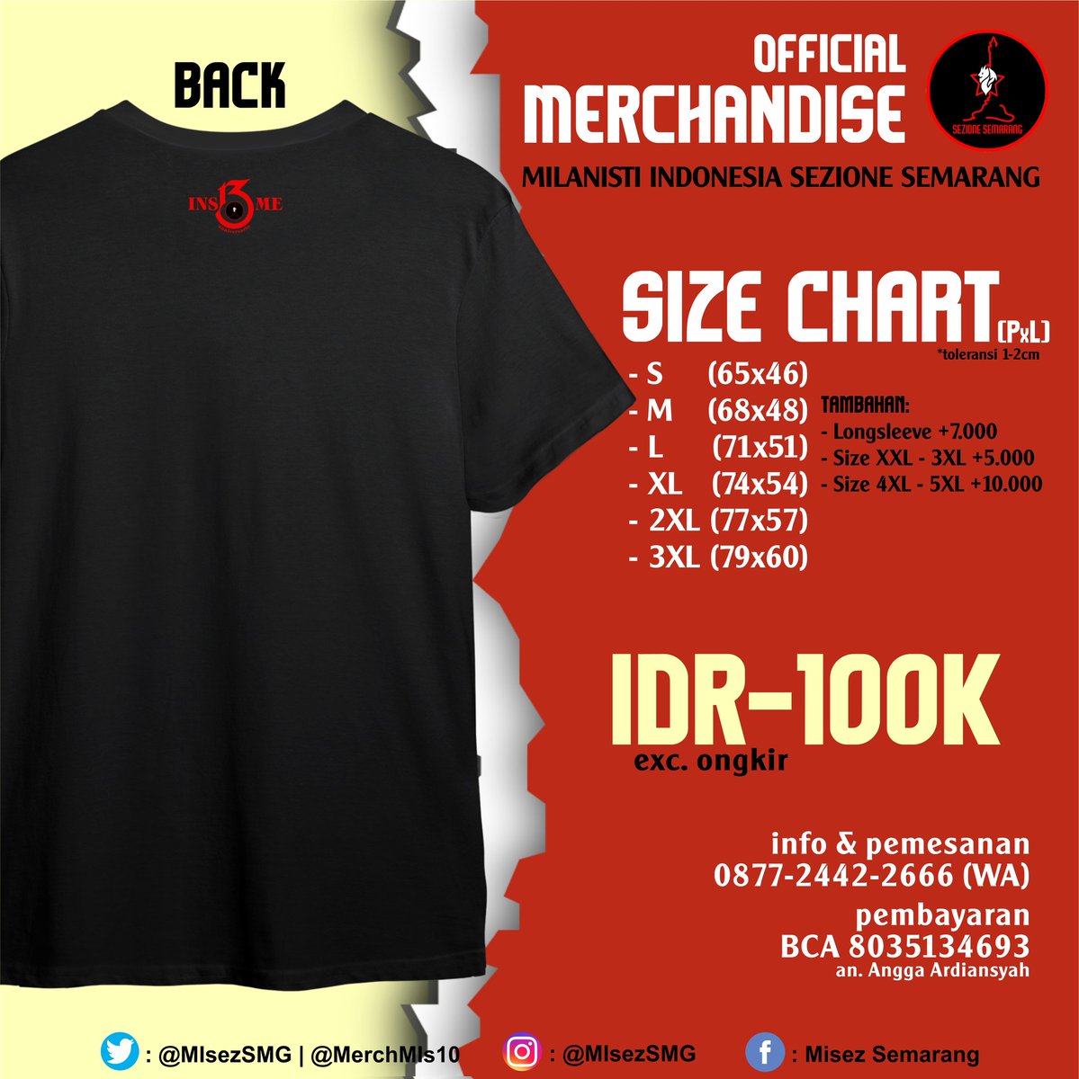 MerchMIs10's tweet photo. HALO GATH! SELAMAT MALAM!

Kami membuka Pre-Order Official Merch MIs10 edisi Anniversario yg ke-13.

Pre Order dibuka s.d 30 Agustus 2021!
° Harga 100K exc. Ongkir dari Semarang
° Warna Kaos Hitam
° Bahan Combed 30's Reaktif Premium
° Sablon Plascharge https://t.co/KH75xAyJi6