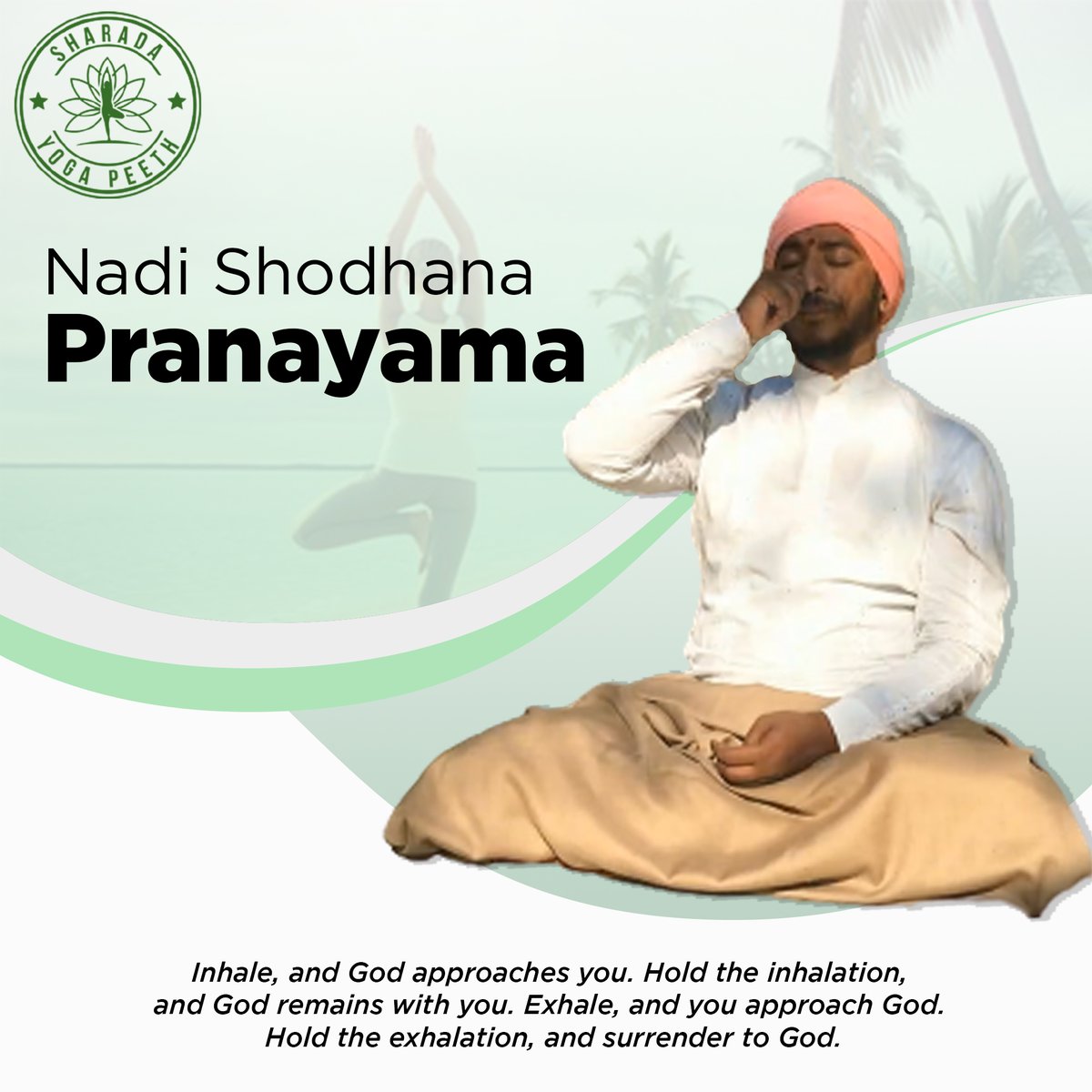 YogaPeeth's tweet photo. Nadi Shodhan Pranayama (Nadi purifying Pranayama) - Balancing the Ida and Pingala, the mental force and vital force is one of the main objectives of Pranayama. #nadishodhan #Pranayama #idanadi #yoga #yogateacher #yogalife #pingalanadi #yogapractice #YogaForAll #sharadayoga #yogi https://t.co/XiQcs12HPM