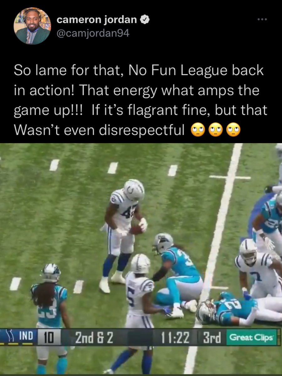 brgridiron's tweet photo. Colts RB Benny LeMay was flagged for flexing after a strong run due to the NFL’s new taunting policy.

Nobody’s happy about it.

(H/T @MySportsUpdate) https://t.co/2lbiqdH0B0