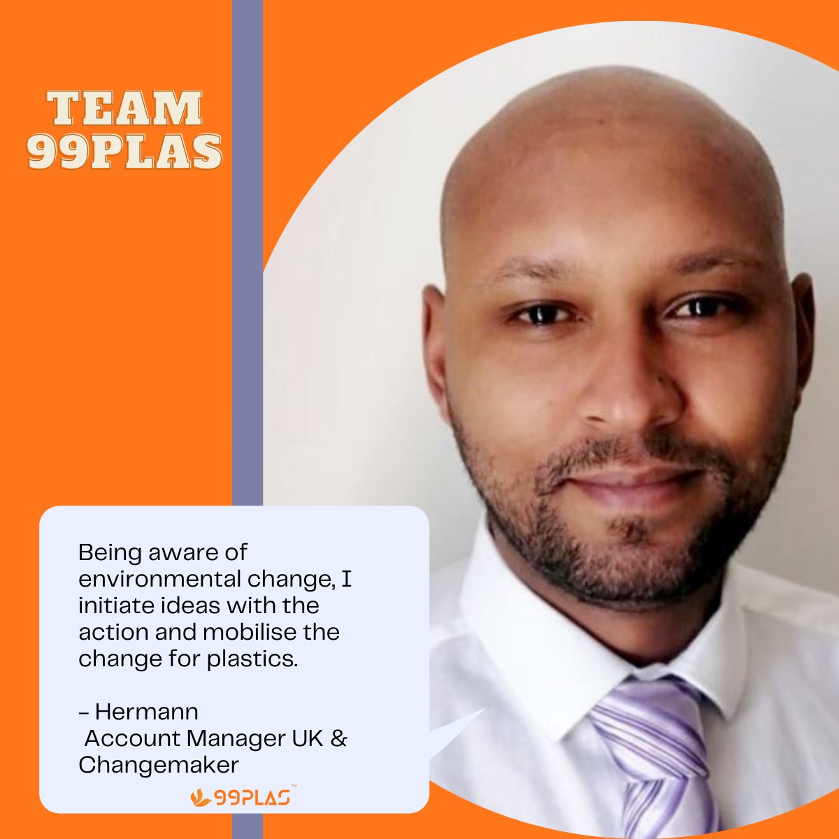 99Plas's tweet photo. 'Changemakers Campaign 2021' Introducing our Business Account Manager 'Hermann', an active changemaker positive to the environmental change.
#teamchangemaker #99Plas #environmentalawareness #plasticsrecycling https://t.co/GgojpMjxjm