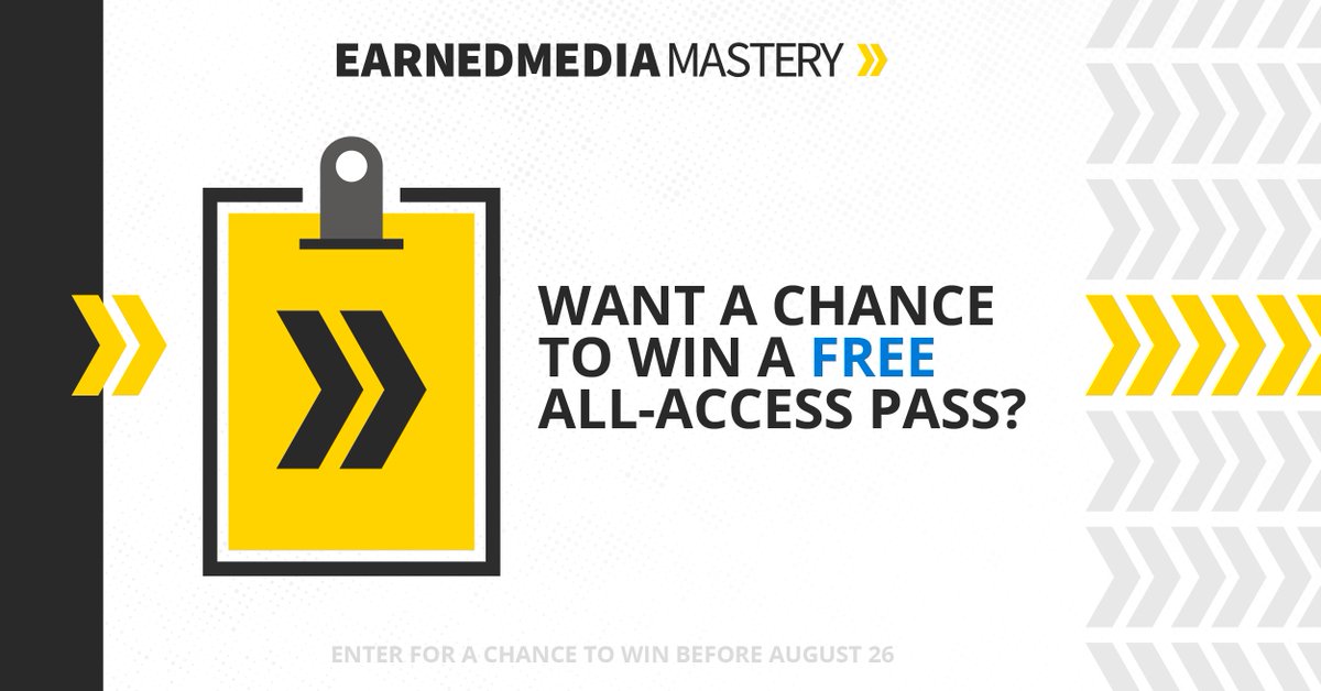 AgilityPRS's tweet photo. Want a chance to win a free All Access Pass to this year’s #EarnedMediaMastery summit + a $100 Amazon gift card + even more? Retweet this using #EMM2021 before Aug 26 for a chance to win the grand prize. And don’t forget to register! https://t.co/ipD4UqBsRH https://t.co/h9BxRYkbCc
