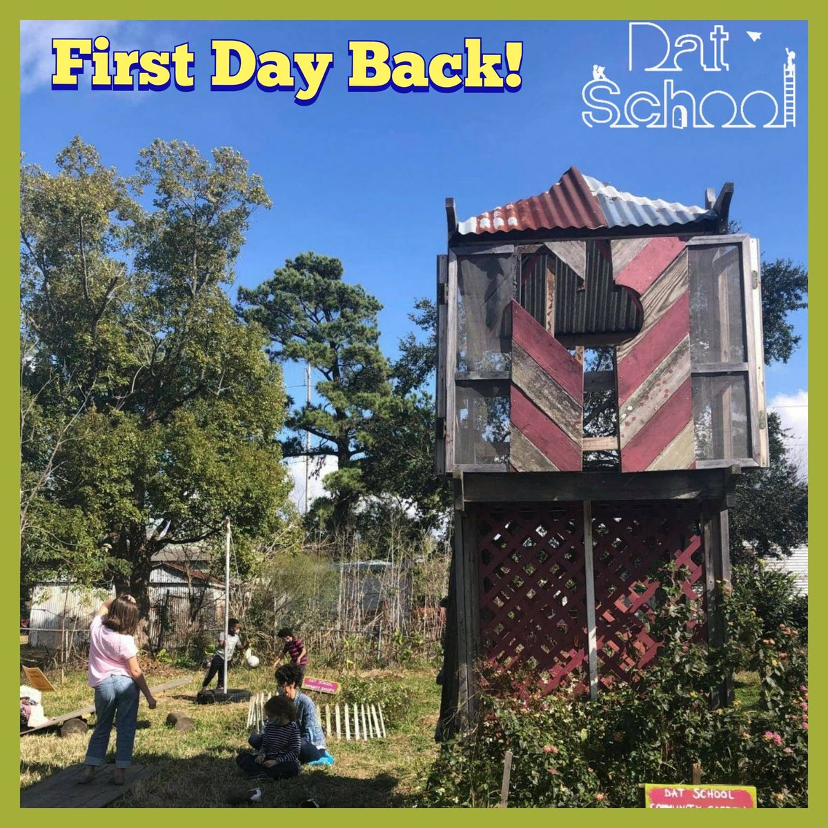 DatSchoolnola's tweet photo. While learning never really stops, it's great to have the kids together again. Dat School is back in session!

#RethinkEducation #agilelearning #curiouskids #datschoolnola #naturallearning  #unschooling #neworleansschool #wetrustchildren #democraticschool https://t.co/3mjqAquv4N