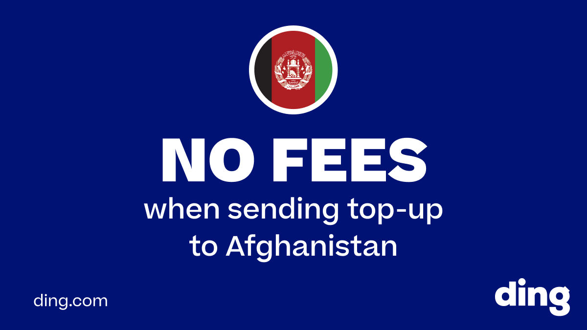 We have removed our processing fees on all mobile top-ups sent to Afghanistan. We can keep you connected to any number, on any network in #Afghanistan
